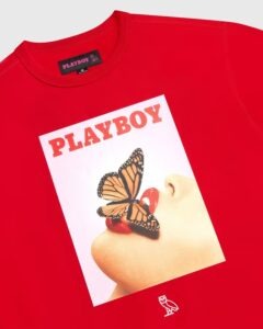 Ovo® x Playboy Butterfly Crewneck Sweatshirt Red
